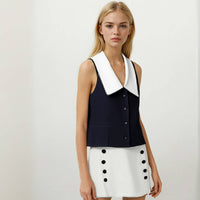 Claudia Collared Top with Skirt