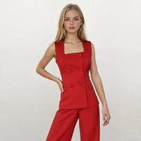 Linda Square-Neck Vest with Pants