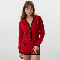 Isla Knit Long Sleeve Top with Shorts