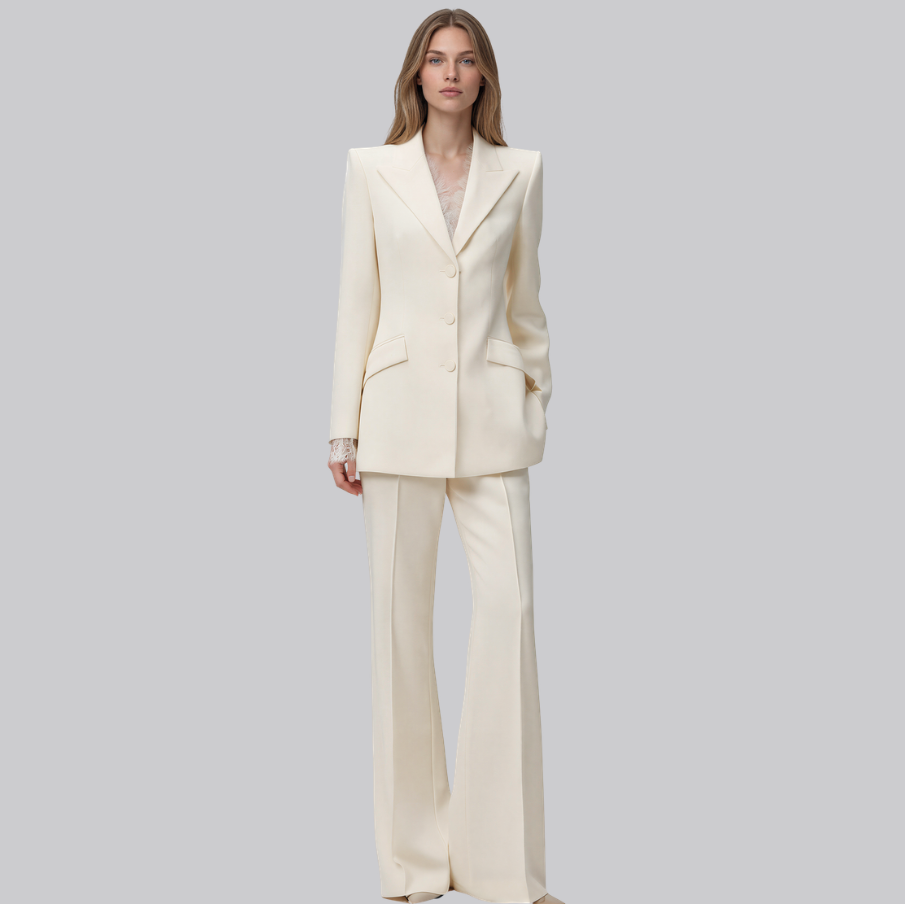 Eloise Lace-Trim Blazer and Pants
