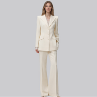 Eloise Lace-Trim Blazer and Pants
