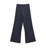 Arden Peplum Navy Knit Top with Pants