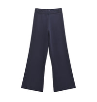 Arden Peplum Navy Knit Top with Pants