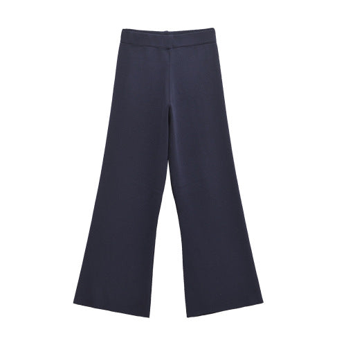 Arden Peplum Navy Knit Top with Pants