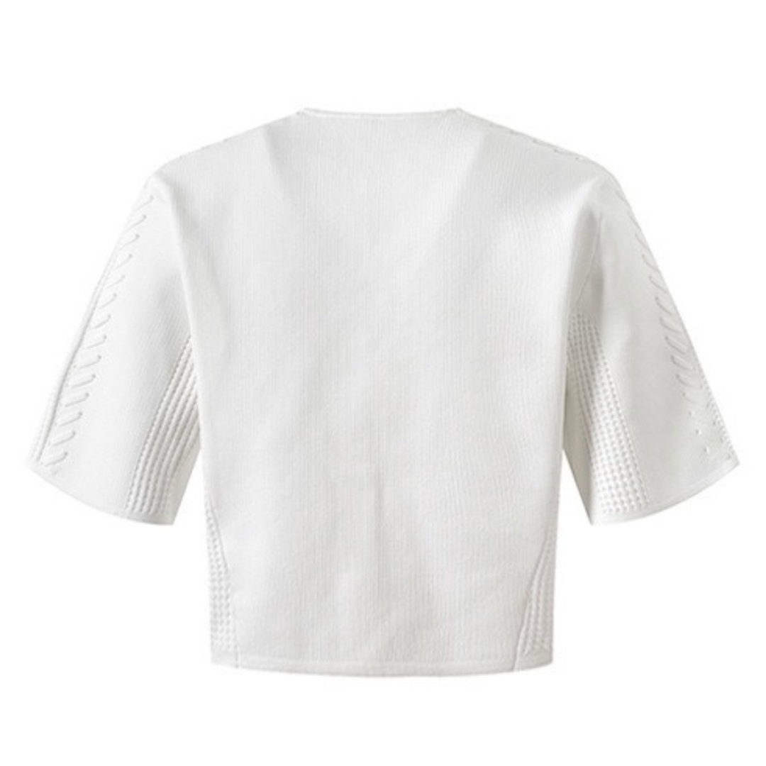 Audrey Chevron Knit Crop Cardigan and Dress