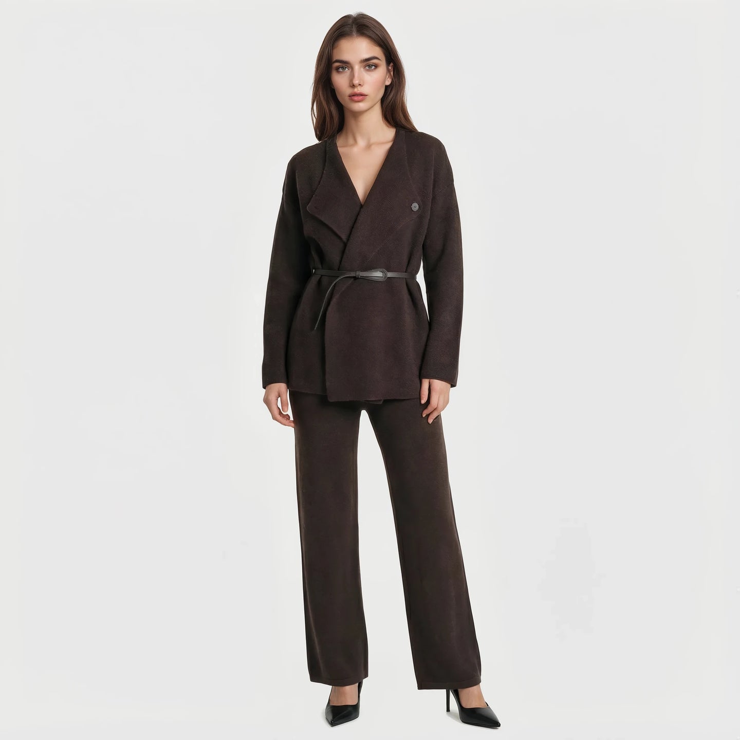 Leighton Soft Drape Knit Top and Pants Set