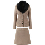 Delphine Houndstooth Jacket with Skirt