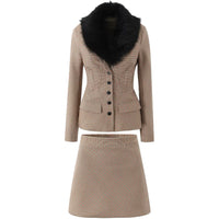 Delphine Houndstooth Jacket with Skirt