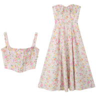 Jardin Floral Corset Top and Tube Dress