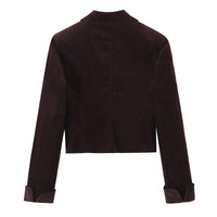 Brooklyn Burgundy Velvet Jacket and Skirt