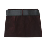 Brooklyn Burgundy Velvet Jacket and Skirt