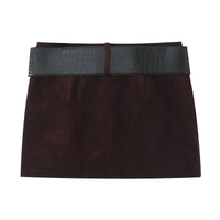 Brooklyn Burgundy Velvet Jacket and Skirt