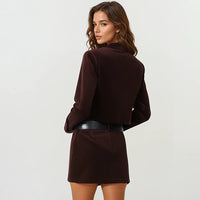 Brooklyn Burgundy Velvet Jacket and Skirt