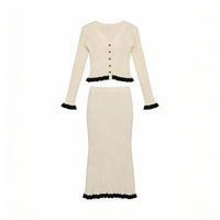 Taylor Knit Long Sleeve Top with Skirt