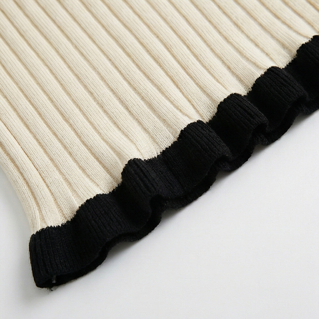 Taylor Knit Long Sleeve Top with Skirt