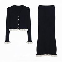 Taylor Knit Long Sleeve Top with Skirt