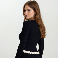 Taylor Knit Long Sleeve Top with Skirt