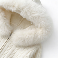 Natalie Fur Hood Knit Jacket and Pants