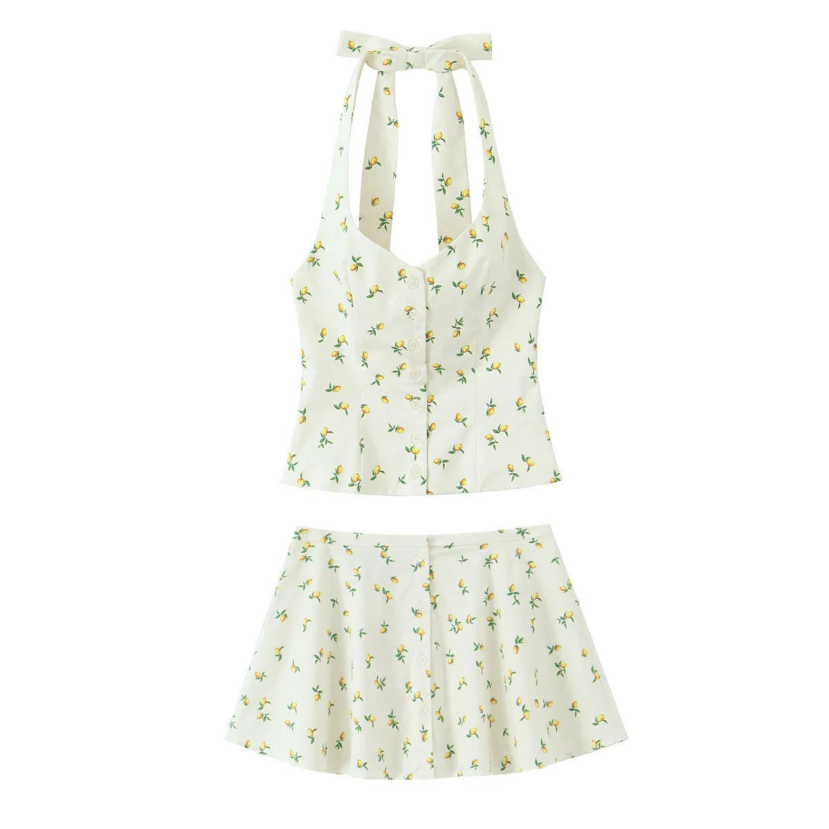 Sienna Lemons Halter Neck Top with Skirt