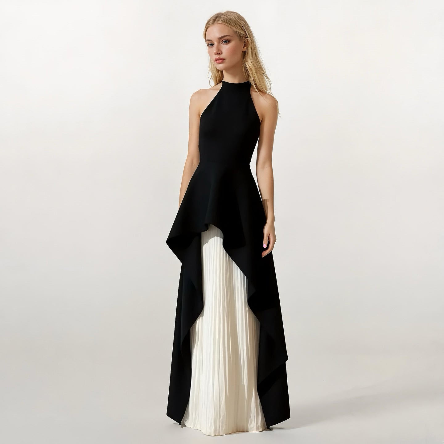 Victoria High Neck Sleeveless Top and Maxi Skirt