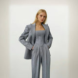 Kaia Corset Top with Blazer and Pants