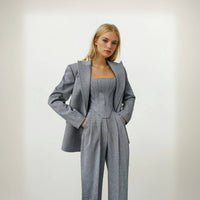 Kaia Corset Top with Blazer and Pants