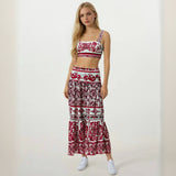 Positano Porcelain Crop Top with Skirt
