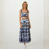Positano Porcelain Crop Top with Skirt