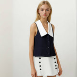 Claudia Collared Top with Skirt
