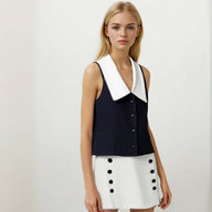 Claudia Collared Top with Skirt