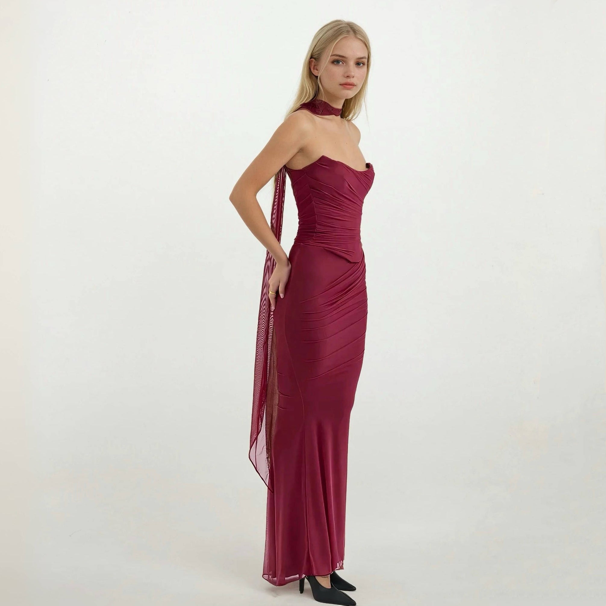 Blair Chiffon Corset Top with Skirt