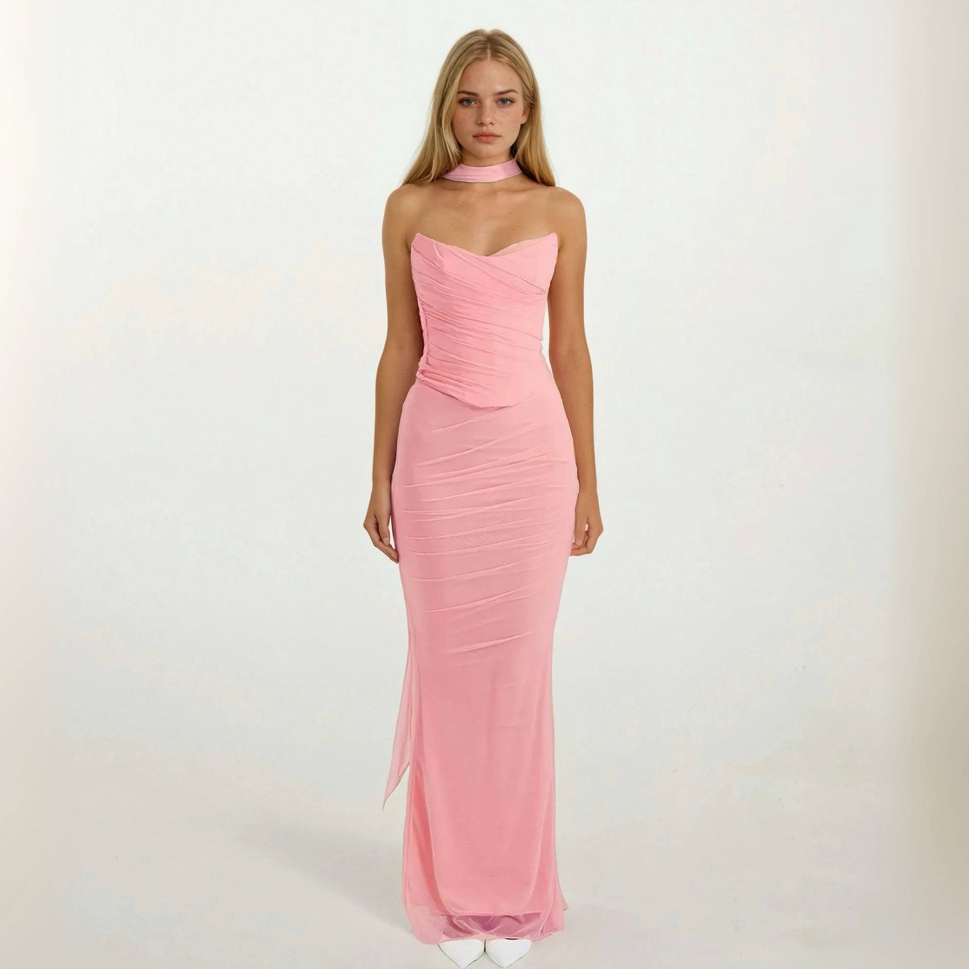 Blair Chiffon Corset Top with Skirt