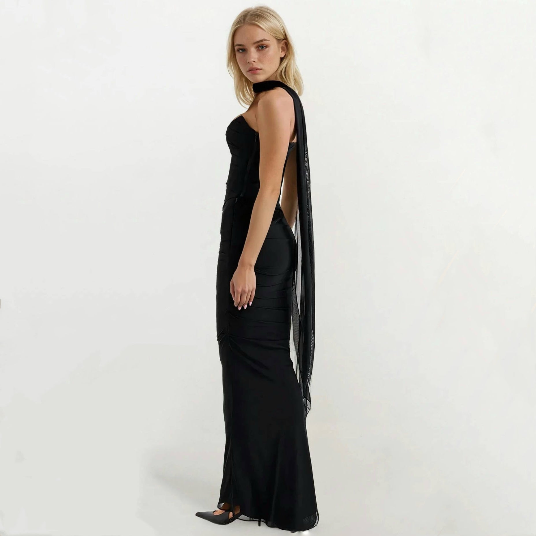 Blair Chiffon Corset Top with Skirt