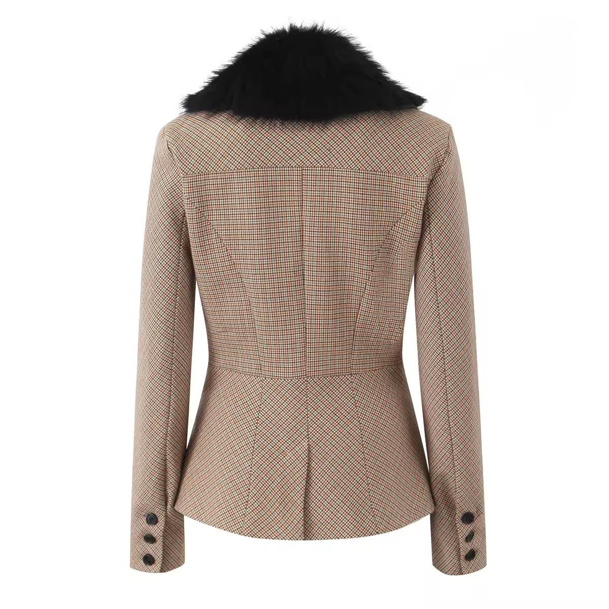 Delphine Houndstooth Jacket with Skirt