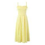 Lily Yellow Corset Top with Tube Dress