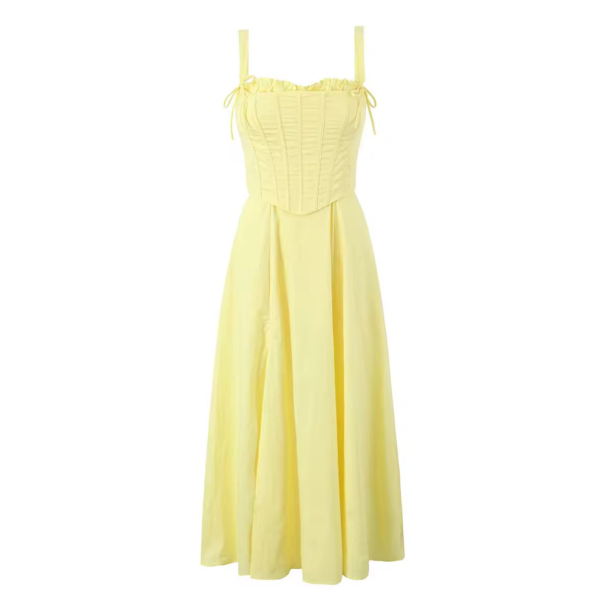 Lily Yellow Corset Top with Tube Dress