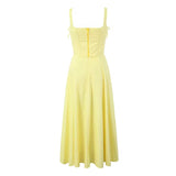 Lily Yellow Corset Top with Tube Dress