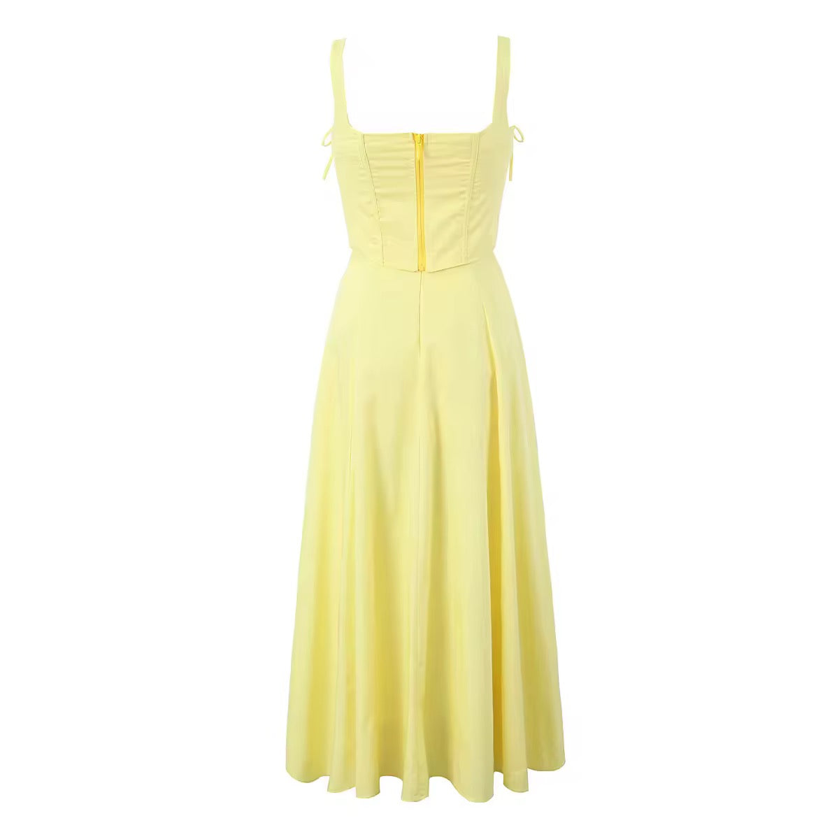 Lily Yellow Corset Top with Tube Dress