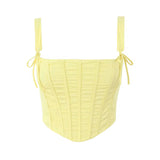 Lily Yellow Corset Top with Tube Dress