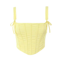 Lily Yellow Corset Top with Tube Dress