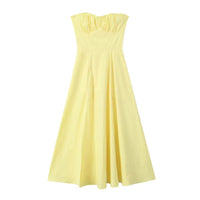 Lily Yellow Corset Top with Tube Dress