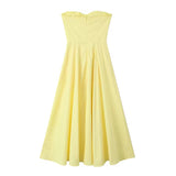 Lily Yellow Corset Top with Tube Dress