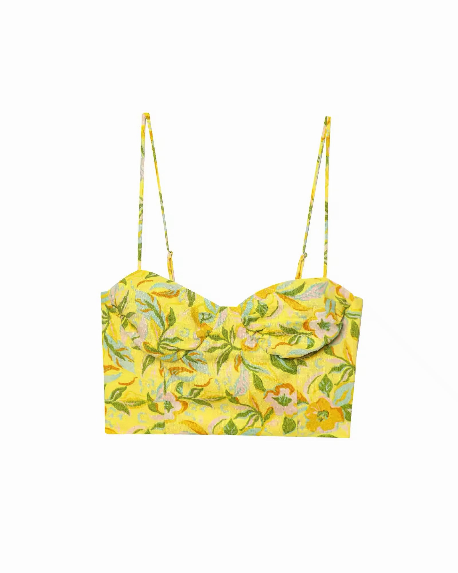 Nicole Yellow Floral Top and Skirt