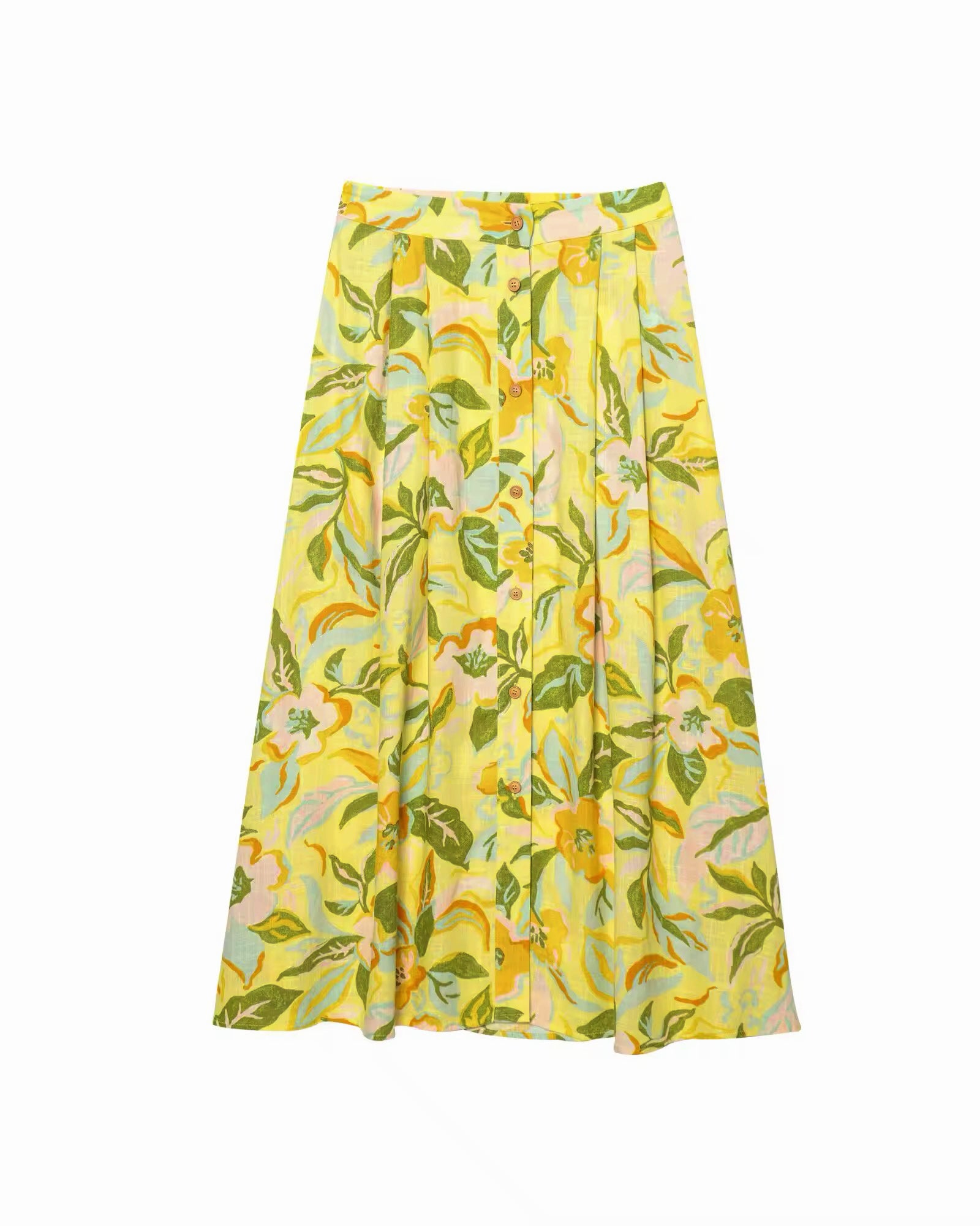Nicole Yellow Floral Top and Skirt