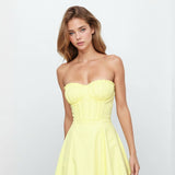 Lily Yellow Corset Top with Tube Dress