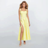 Lily Yellow Corset Top with Tube Dress