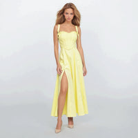 Lily Yellow Corset Top with Tube Dress
