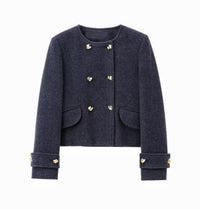 Vivienne Navy Tweed Jacket with Midi Skirt