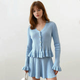 Esme Knit Ruffles Sweater with Skirt