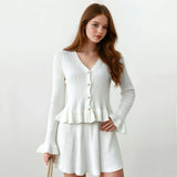 Esme Knit Ruffles Sweater with Skirt